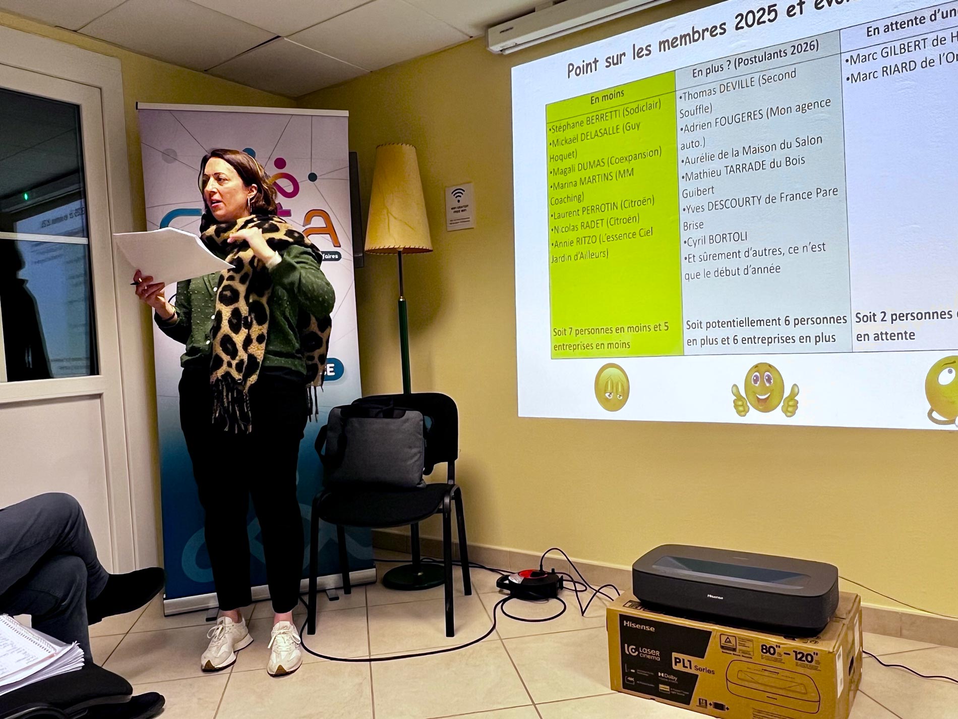 Réunion du Réseau CREA Châteaudun du 18 février 2026 : deux entreprises locales se présentent aux membres du collectif dunois