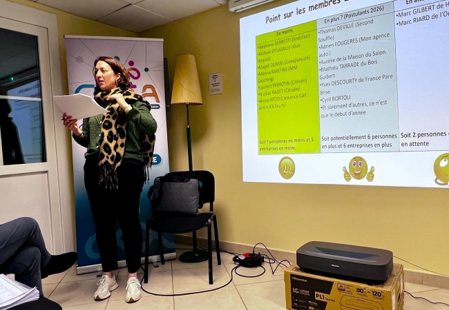 Réunion du Réseau CREA Châteaudun du 18 février 2026 : deux entreprises locales se présentent aux membres du collectif dunois